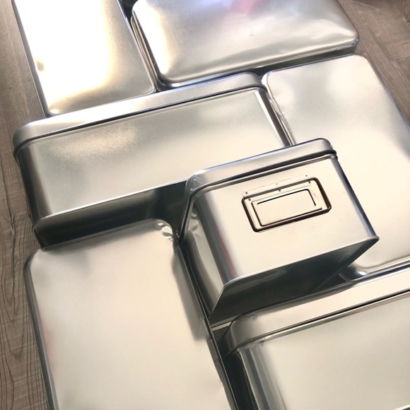 ✨Rare Metal Shoebox Storage Set of 2 - Picture 3 of 4